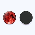 Détail d'un aimant de frigo lune rouge en verre avec surface bombée et dos magnétique - Lune Rouge (JY007463-11)