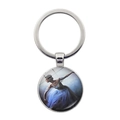 Portachiavi artistico con silhouette di ballerina e ciondolo danzatrice blu - Stile Ballerina con Tutù Blu Chiaro (JY007572-11)