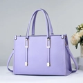 Sac seau en cuir lavande avec boucle dorée et bandoulière amovible pour femmes - Violet Taro