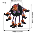 Halloween spider wreath door hanger with striped legs and dimensions 21.65 by 10.63 inches - Eight-Legged Monster Style (16)