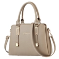 Sac à main classique taupe avec poignées et bandoulière réglable pour femmes élégantes - Kaki