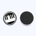 Piano key heart magnet 25mm glass cabochon for refrigerators and whiteboards - Minimalist Keyboard Style (JY007525-11)