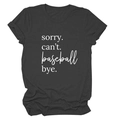 Detail of soft charcoal grey cotton t-shirt featuring white sorry can’t letter print - Heater Grey (White Font)
