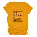 Detail of rolled cuffs and black text print on mustard yellow loose short sleeve T-shirt - S / Mustard Yellow (Black Font)