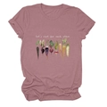 Detail of Let's root for each other slogan and watercolor root vegetable print - S / Tops / Rose Gold (White Text)