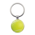 Llavero de tenis con colgante de cúpula de vidrio y aro plateado para deportistas - Estilo Tenis (JY007724-10)
