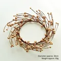 30cm diameter golden berry Christmas wreath made of metallic beads and brown twigs - 30cm Gold Berry Branch Wreath (69g)