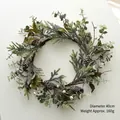 Christmas wreath with pine needles, eucalyptus, cones, and white berries, 40cm diameter - 40CM Wreath