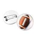 Detail der Rugby-Brosche mit Emaille-Design auf der Vorderseite und Sicherheitsnadel - Rugby Stil (JY007725-9)