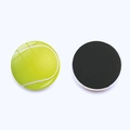 Aimant de frigo en verre de 30mm motif balle de tennis avec dôme en cristal poli - Style Tennis (JY007722-10(30MM))