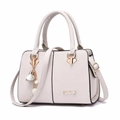 Off-white lychee leather large tote bag with gold hardware and pearl charm detail - Off White