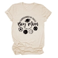 Detail eines beigen T-Shirts mit SURROUNDED BY BALLS Text und verschiedenen Sport-Icons - S / Sand (Schwarze Schrift)