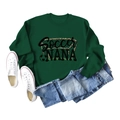 Dark green Soccer NANA sweatshirt flat lay with white sneakers and blue jeans - S / Dark Green