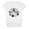 Detail of white cotton T-shirt featuring Surrounded By Balls text and sports icons - White (Black Font)