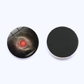 Macro detail of Helix Nebula fridge magnet with clear domed glass and magnetic backing - Nebula Style 7 (JY008004-7)