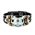 Detail of multi-layer leather bracelet with Keep Calm and Eat a Cupcake cupcake charm - Eat Cupcake Style (JY008105-10)