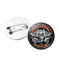 Vintage Route 66 badge pin with motorcycle and shield design on a white background - American Vintage Style (JY008184-1)