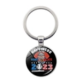 Detail of baseball keychain with cartoon bear and Happiness Is On Home Plate text - Catcher Bear 2023 Style (JY008280-6)