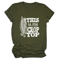 Detail of rolled cuffs and graphic print on an olive green cotton crewneck T-shirt - Army Green
