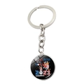 Porte-clés baseball drapeau USA 2023 avec illustration chat mignon pour grand frère - Style Chat et Lapin Best Big Brother 2023 (JY008294-8)