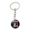 Détail du porte-clés baseball en métal avec pendentif Amazing Big Brother 2023 en verre - Style Chiot Amazing Big Brother 2023 (JY008294-7)