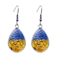 Boucles d'oreilles pendantes goutte Van Gogh Champ de blé avec crochets argentés pour femme - Champ de Blé aux Corbeaux (JY008378-5)