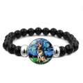Kralenarmband met hanger in Sterrennacht-stijl met een Duitse herder-afbeelding - Duitse Herder (JY008395-8)