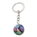 Détail du pendentif Beagle au style de peinture à l'huile de Van Gogh Nuit Étoilée - Style Beagle (JY008351-5)