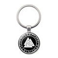 Porte-clés Viking avec symbole Valknut et runes nordiques sur fond blanc neutre - Style Valknut Runes Futhark (JY008463-9)