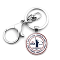 Detail of Pearl Harbor memorial keychain with Statue of Liberty and metal lobster clasp - Pearl Harbor Remembrance Day Style (JY008537-11)