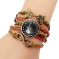 Retro multi-layer leather bracelet with Statue of Liberty charm and infinity symbol - Talk America Radio Motif (JY008529-8)
