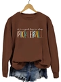 Dettaglio di una felpa marrone caffè con stampa colorata a tema pickleball - S / Felpa color caffè (motivo testo bianco)