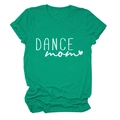 T-shirt girocollo verde smeraldo con stampa bianca DANCE mom e piccolo cuore - Verde Scuro (Font Bianco)