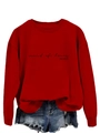 Detail of red crewneck sweatshirt with black Maid of Honor text and ribbed collar cuff - S / Red (Black Font)