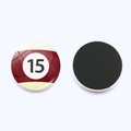 Magnetic crystal glass billiards fridge magnet number 15 snooker ball design for home decor - No.15 Stripe Deep Red Style (JY008612-15)