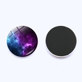 Magnetic glass fridge magnets with galaxy nebula pattern for home and office decor - Cyan Blue Nebula Style (JY008609-6)