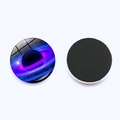30mm Galaxie-Nebel Kühlschrankmagnete aus Kristallglas mit blau-violettem Sternen-Design - Tiefblaues Schwarzes Loch Stil (JY008609-2)