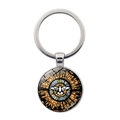 Porte-clés colombe en verre coloré avec anneau en métal argenté poli sur fond blanc pur - Motif Colombe du Saint-Esprit 12 (JY008599-Argent 12)