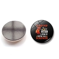 Detail of round Father's Day fridge magnet with tool illustrations and funny quote - If Pop Pop Can't Fix It We're All Screwed (BXT2525-5)