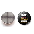 Father's Day crystal glass fridge magnet with funny quote and magnetic backing - Dad Can't Fix Stupid But He Can Fix What Stupid Does (BXT2525-6)