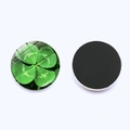 Magneti da frigo da 30mm in vetro cristallo con quadrifoglio e retro magnetico - Verde Brillante ad Alta Lucentezza (JY008696-4)