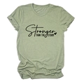 Detail of rolled sleeve and printed slogan on green cotton crew neck T-shirt - Olive Green (Black Font)