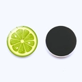 Lime slice crystal glass fridge magnet with round soft magnetic back for home decor - Lime Slice Pattern (JY008720-4)