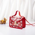 Transparante rode PVC crossbodytas met madeliefjesprint en uitneembare binnenzak - Rood