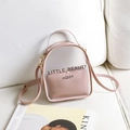 Pink transparent PVC mini backpack with Little Beauty print and faux leather detail - Pink