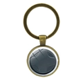 Video game controller glass cabochon keychain with bronze metal ring for gamers - Jy004199-6