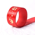 20mm Rotes Weihnachtsband mit goldenen Geschenken und Schneeflocken für Pakete - Rot Happy New Year (Goldprägung) / 2cm*25 Yards (ca. 23m)