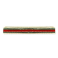 Red and green festive ribbon with gold glitter edges for Christmas gift wrapping - Narrow Red Green Striped With Gold Thread