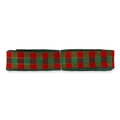 Nastro natalizio a quadri rosso e verde con filo dorato per confezioni regalo - Medio Plaid Rosso Verde
