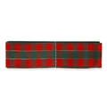 Red and green buffalo plaid Christmas ribbon with gold metallic lines for gift wrapping - Wide Red Green Plaid With Gold Thread